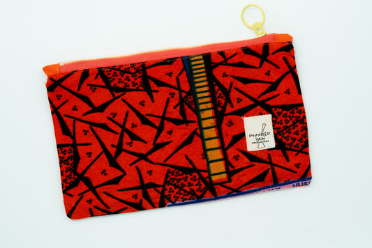 Ankara Pencil Case - Orange Tribal