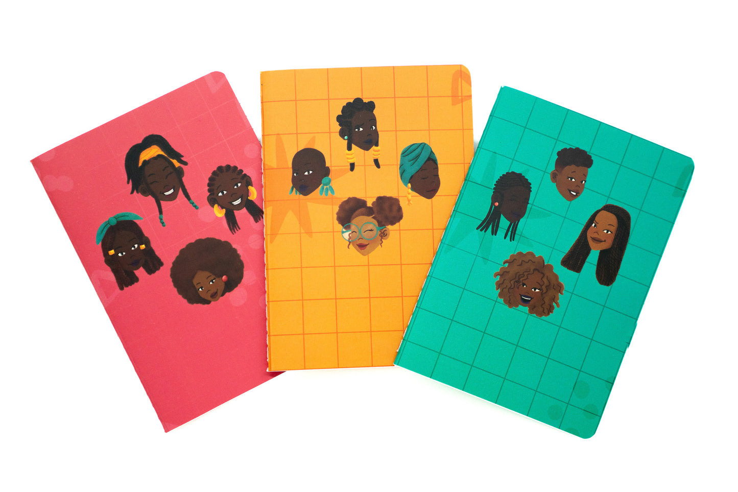 Black Girl Hairstyles Pocket Notebook - Pink