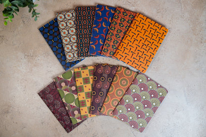 African Print Pocket Notebook - Circles (Ankara)