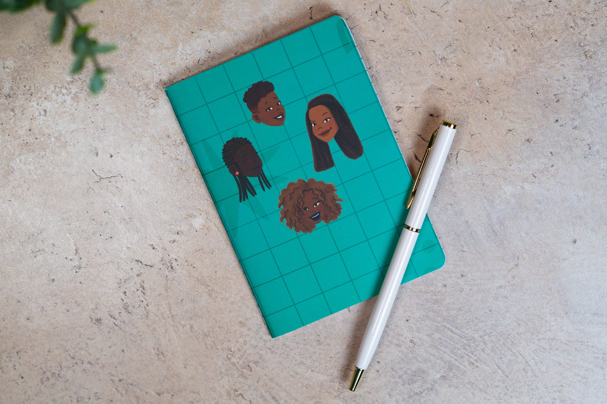Black Girl Hairstyles Pocket Notebook - Blue - Pounded Yam Productions