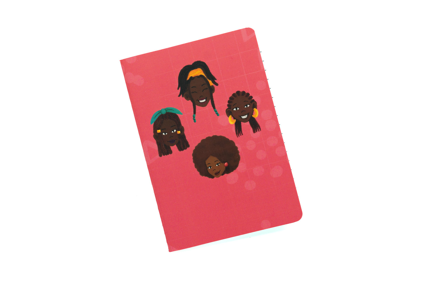 Black Girl Hairstyles Pocket Notebook - Pink - Pounded Yam Productions