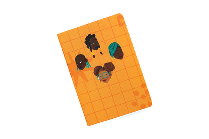 Black Girl Hairstyles Pocket Notebook - Yellow - Pounded Yam Productions