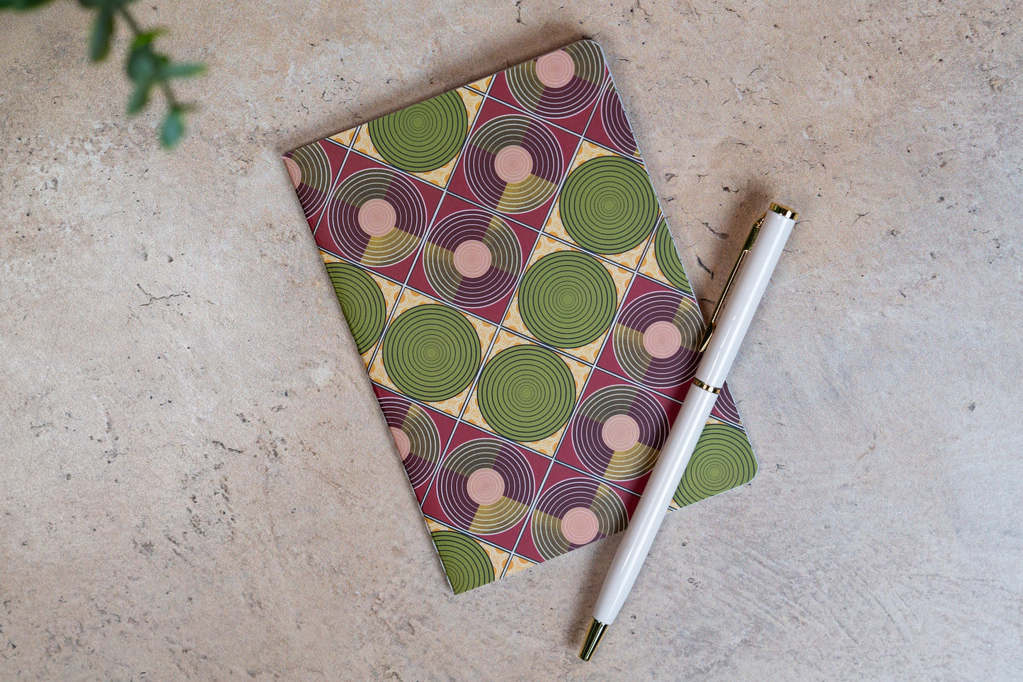 African Print Pocket Notebook - Discs (Ankara)