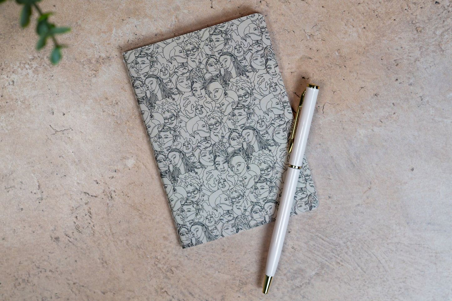 Pocket Notebook - Black Women Line Art