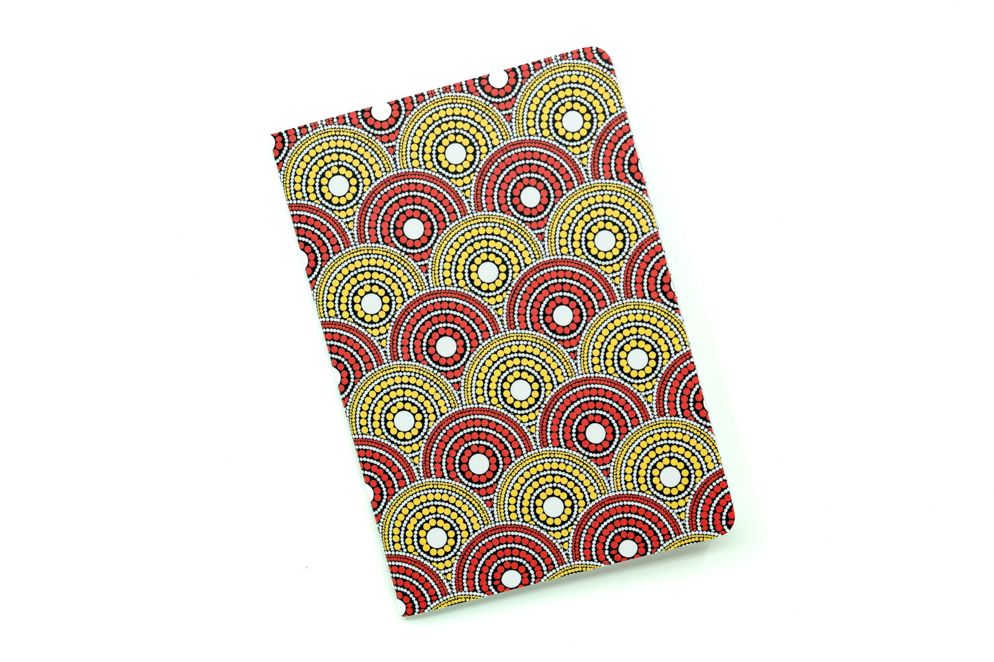 African Print Pocket Notebook - Red and Yellow (Ankara) - Pounded Yam Productions