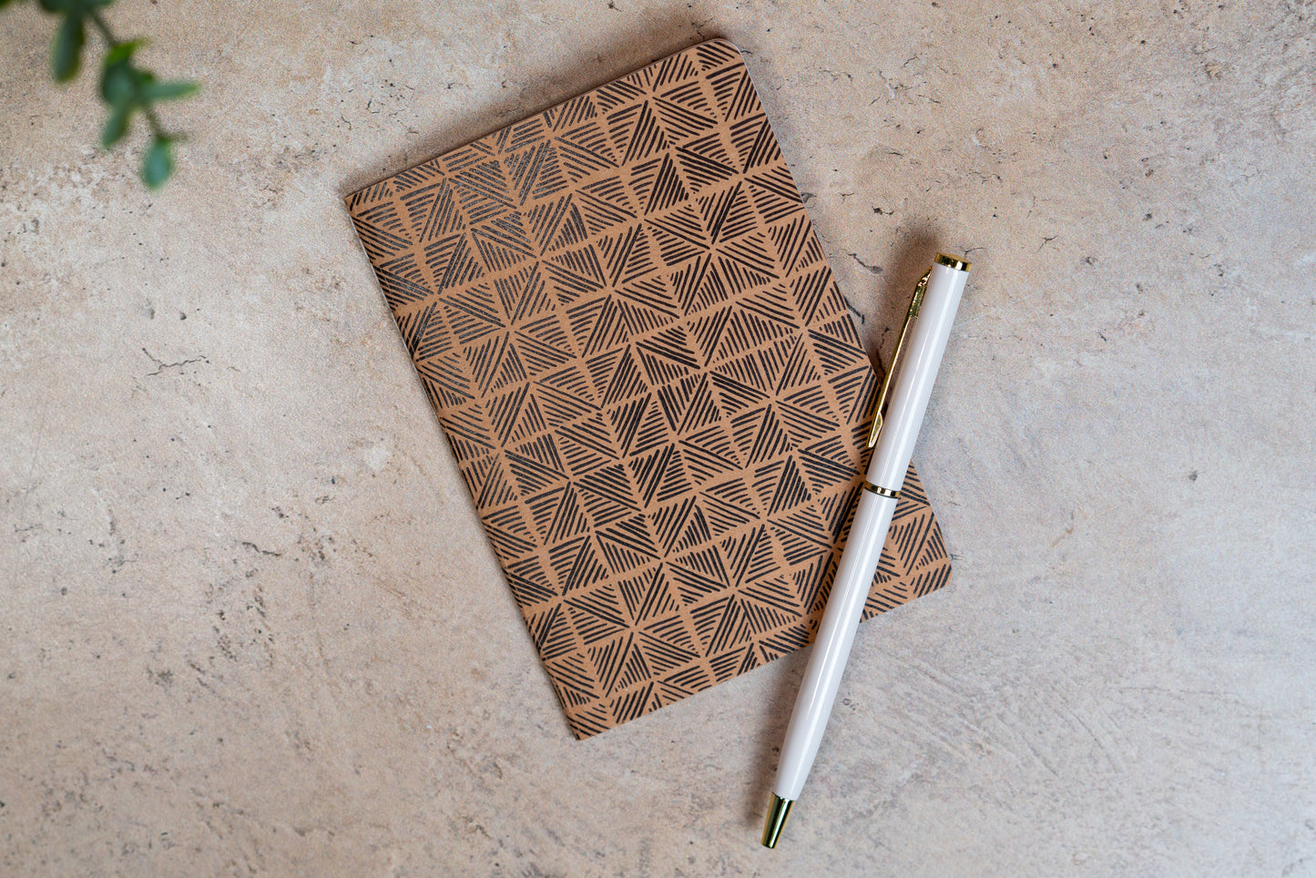 African Print Pocket Notebook - Triangles - Pounded Yam Productions