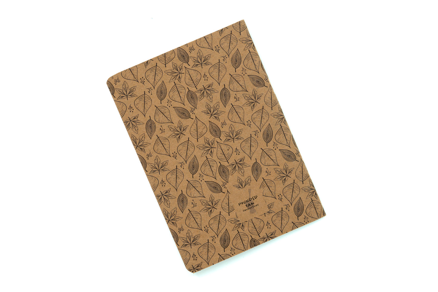 African Print Pocket Notebook - Leaves - Pounded Yam Productions