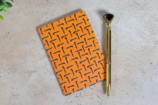 African Print Pocket Notebook - Walking Sticks (Ankara)