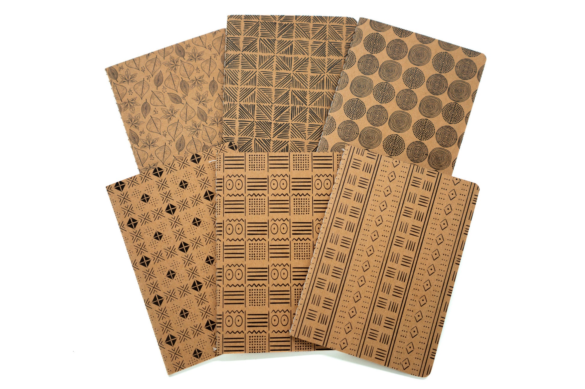 African Print Pocket Notebook - Triangles - Pounded Yam Productions
