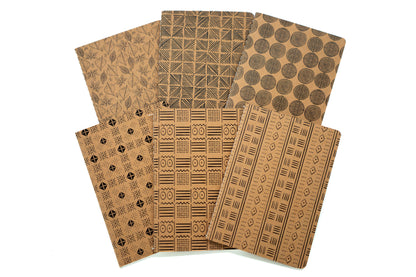 African Print Pocket Notebook - Triangles - Pounded Yam Productions