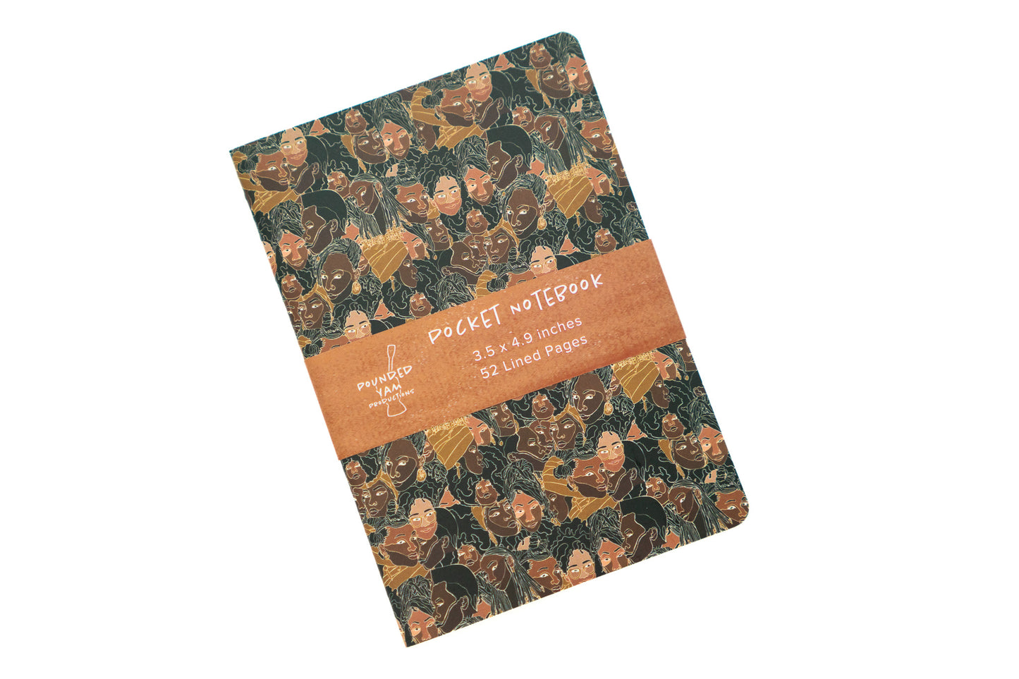 Single Line Black Women Pocket Notebook - Color - Pounded Yam Productions