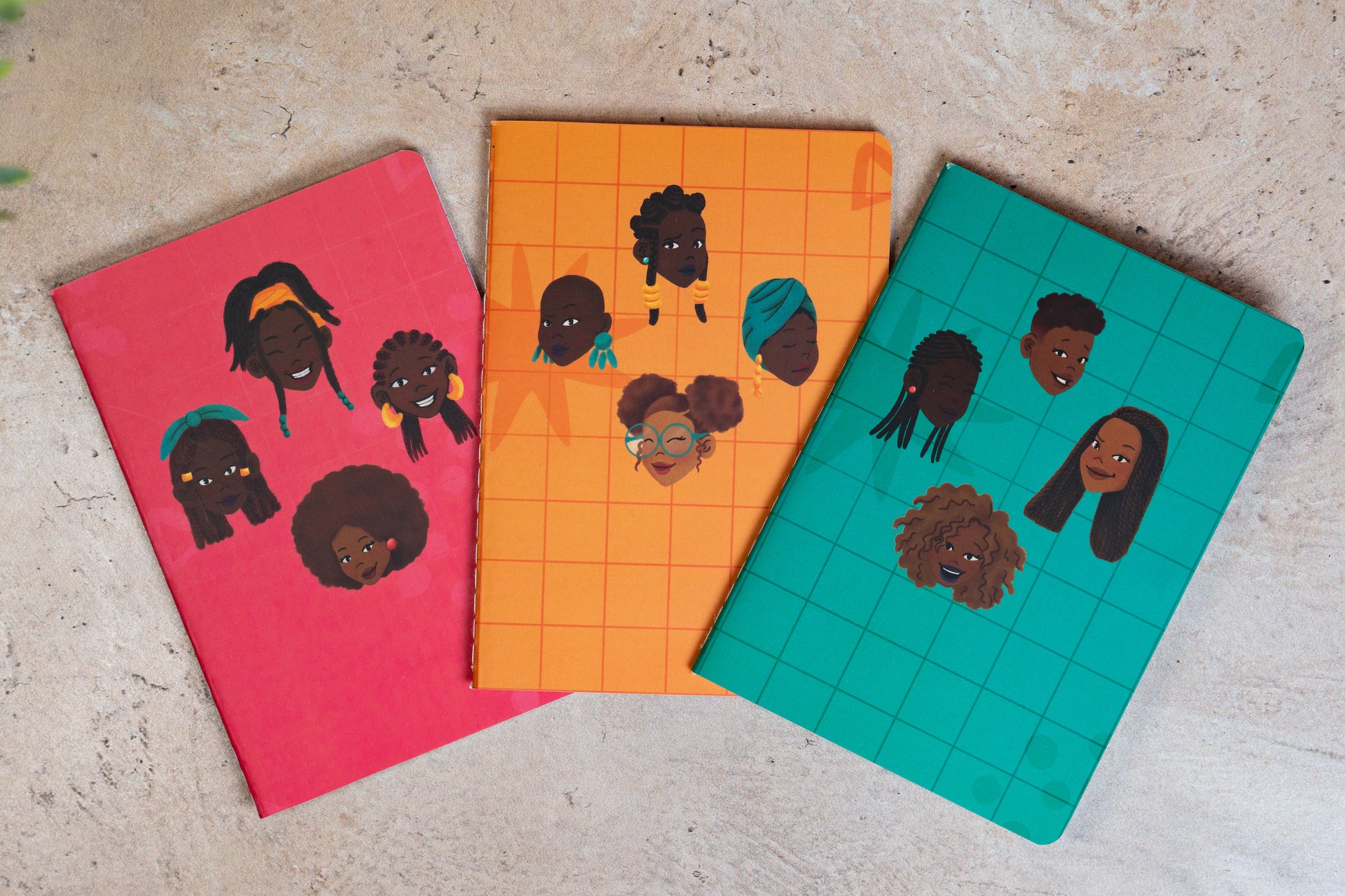 Black Girl Hairstyles Pocket Notebook - Yellow - Pounded Yam Productions