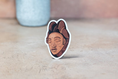African Masks Stickers: Punu