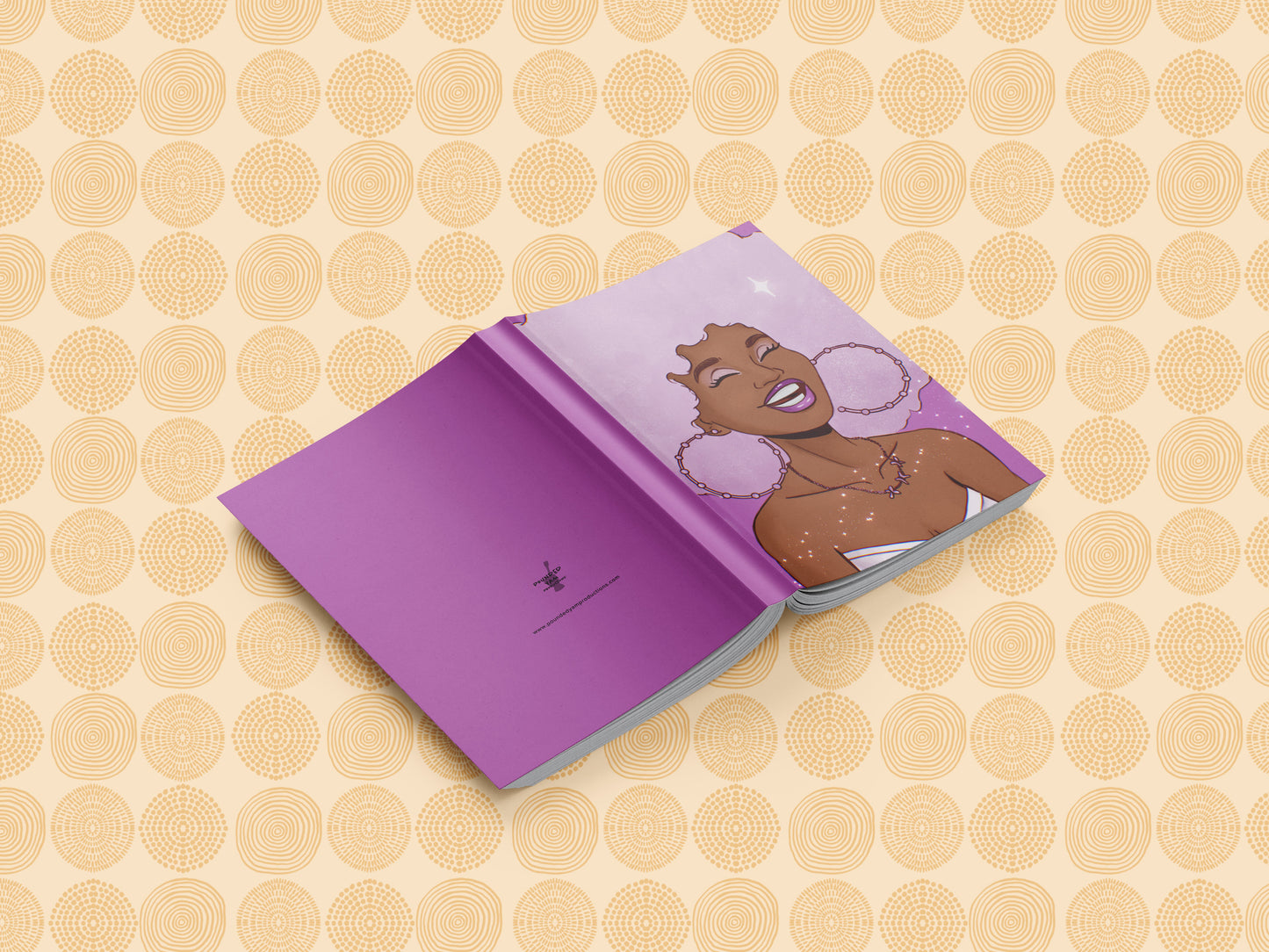 Purple Sparkle Black Girl Journal (A5 Lined)