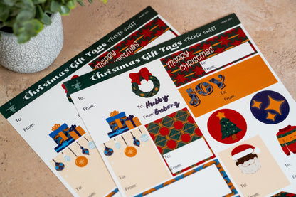 African Holiday Gift Tag Stickers