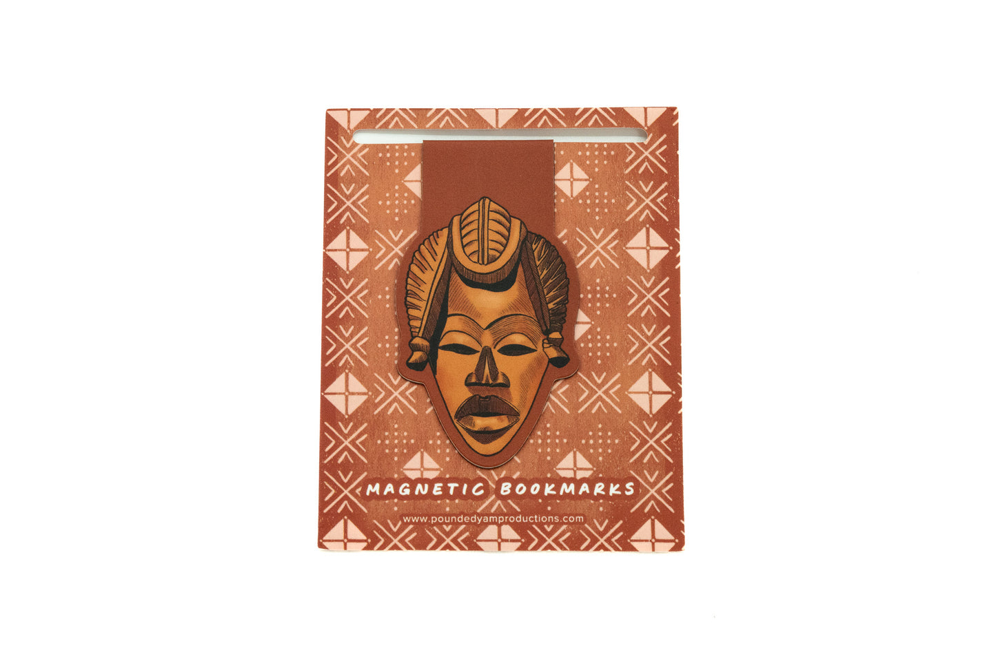 Magnetic Bookmark - African Masks (Baule) - Pounded Yam Productions