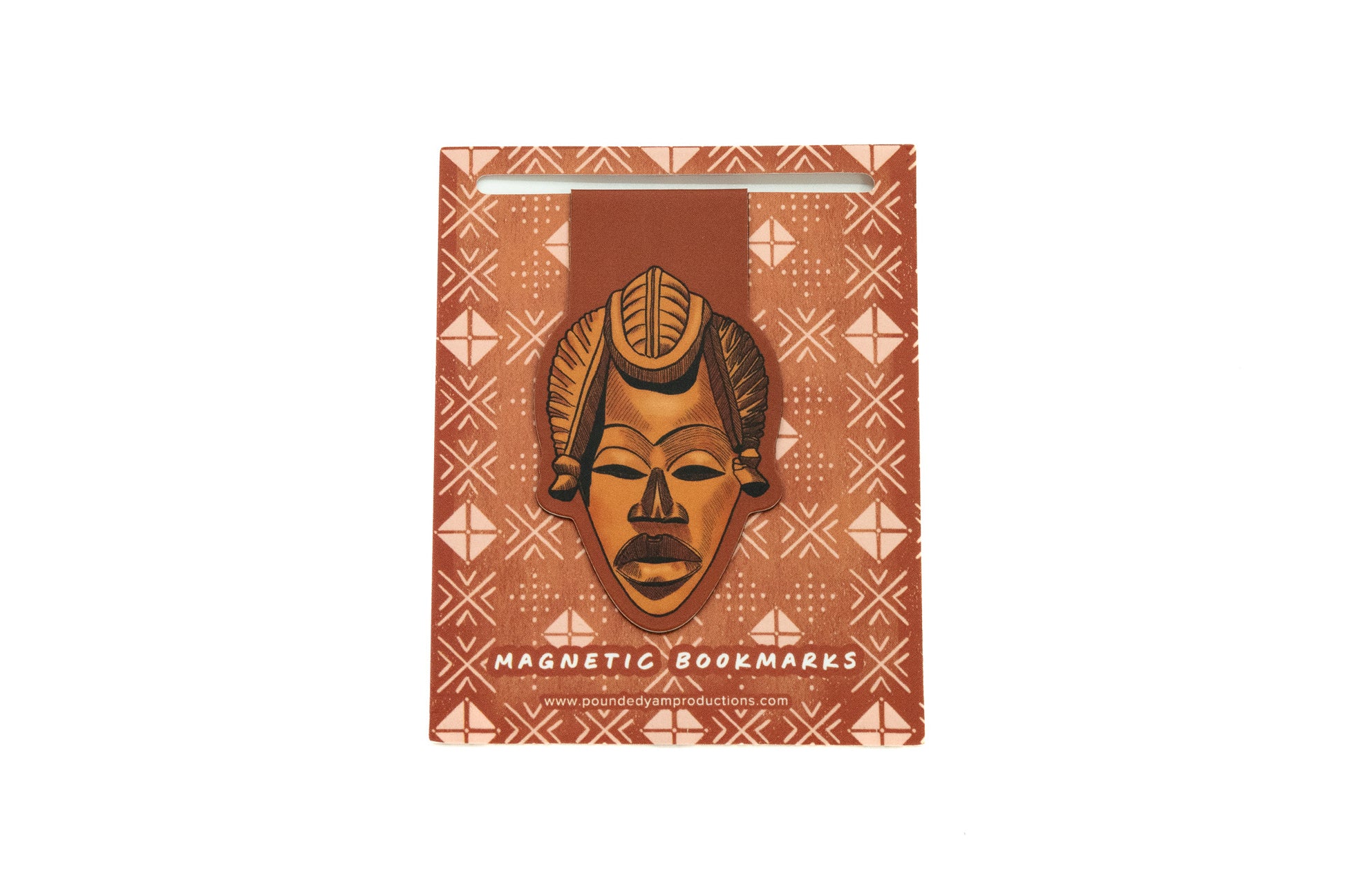 Magnetic Bookmark - African Masks (Baule) - Pounded Yam Productions