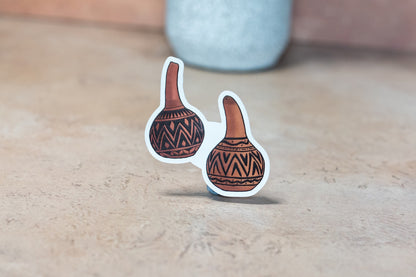 African Calabash Stickers: Twins