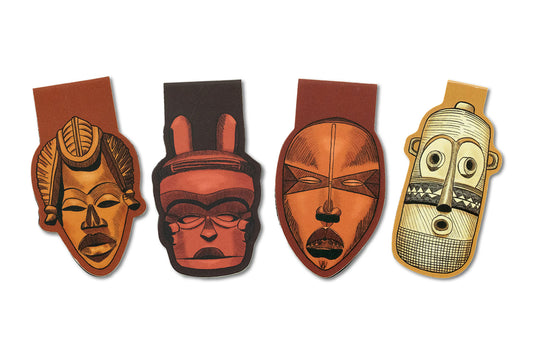 African Masks Magnetic Bookmarks Bundle - Pounded Yam Productions