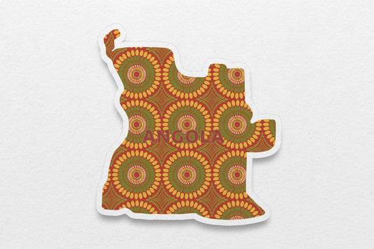 Angola Sticker (Central Africa) - Pounded Yam Productions