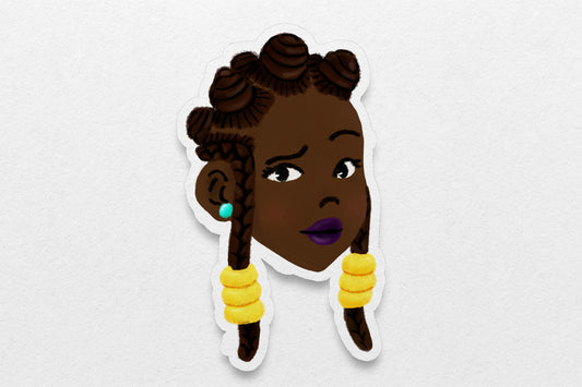 Black Girl Hairstyles Stickers: Bantu Knots