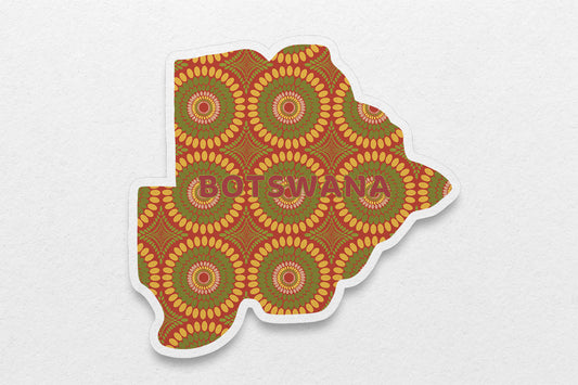 Botswana Sticker (Southern Africa) - Pounded Yam Productions