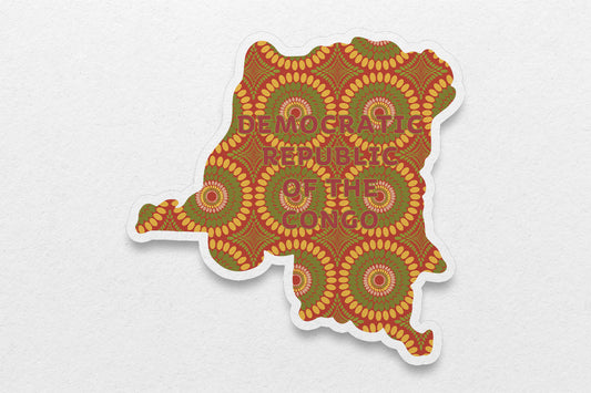 Democratic Republic of the Congo Sticker (Central Africa) - Pounded Yam Productions