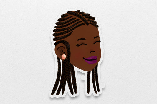 Black Girl Hairstyles Stickers: Fulani