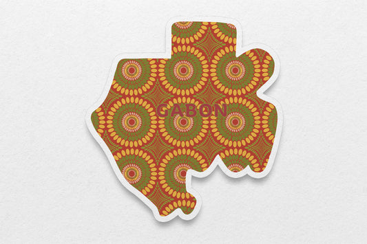 Gabon Sticker (Central Africa) - Pounded Yam Productions