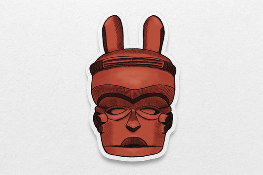 African Masks Stickers: Ibibio