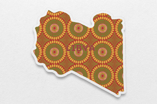 Libya Sticker (North Africa) - Pounded Yam Productions