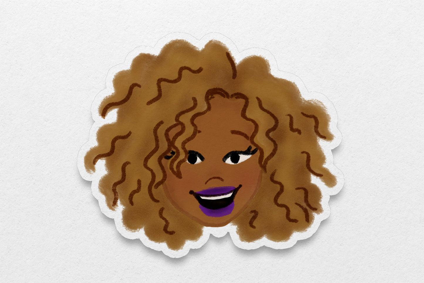 Black Girl Hairstyles Stickers: Loose Curls
