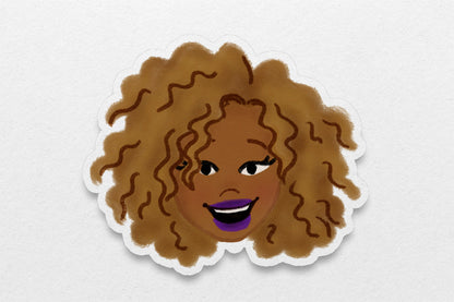Black Girl Hairstyles Stickers: Loose Curls