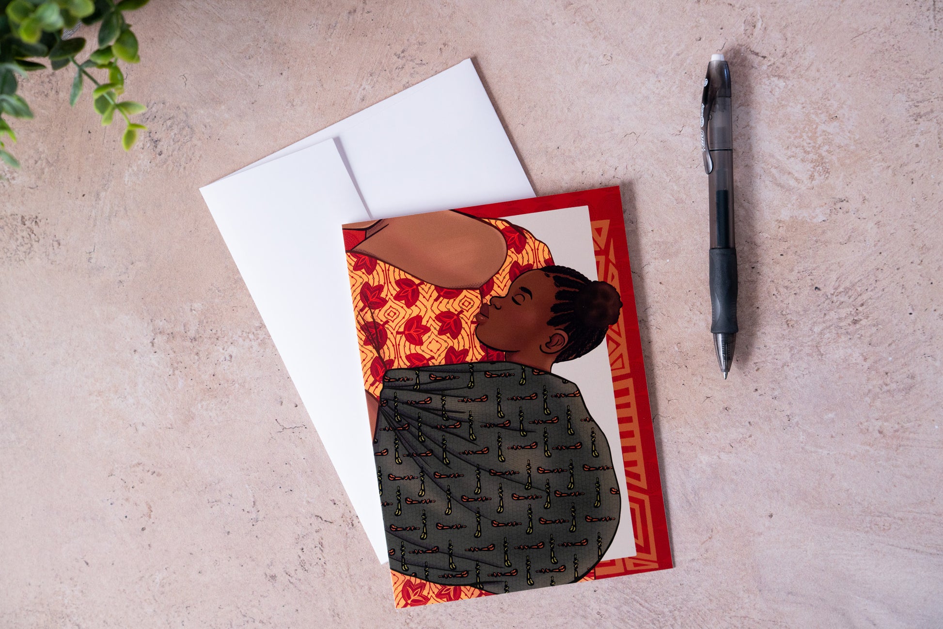 Momma's Back Greeting Card - Pounded Yam Productions
