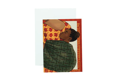Momma's Back Greeting Card - Pounded Yam Productions