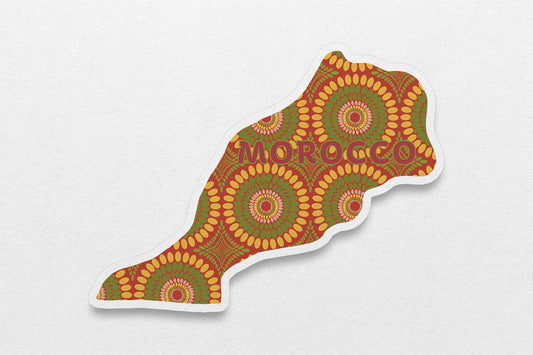 Morocco Sticker (North Africa) - Pounded Yam Productions