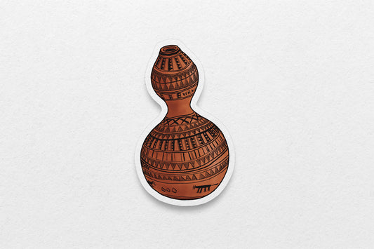 African Calabash Stickers: Orange