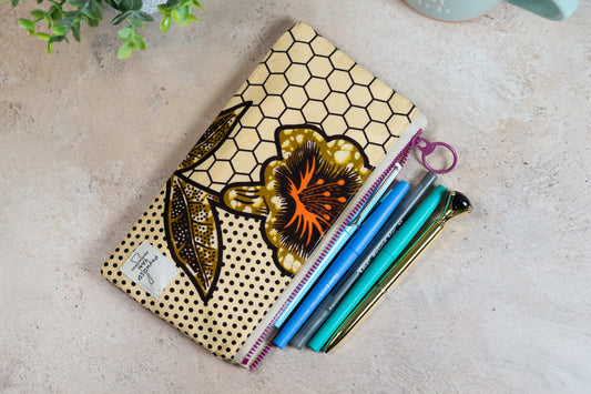 Ankara Pencil Case - Beige Flower