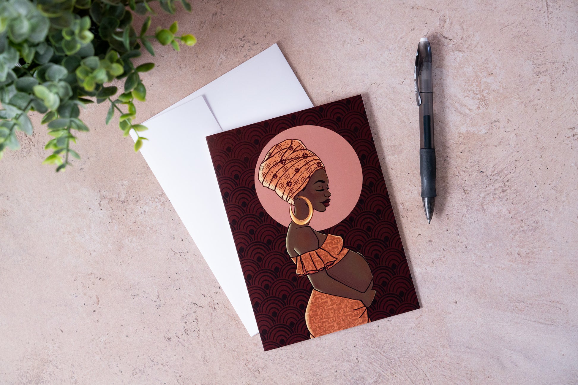 Pregnant Mom Mother's Day Card - Pounded Yam Productions