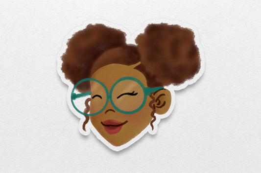 Black Girl Hairstyles Stickers: Afro Puffs