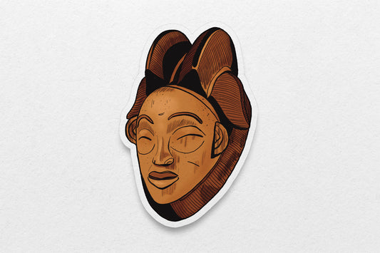 African Masks Stickers: Punu