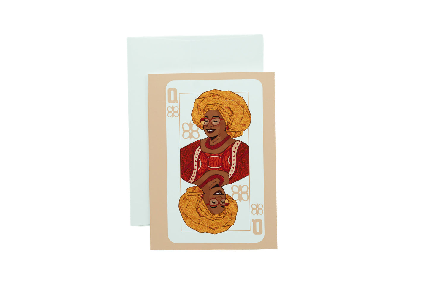 Queen of Moms Greeting Card (Pink) - Pounded Yam Productions