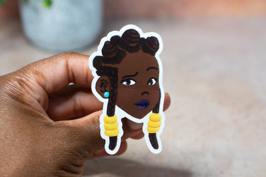 Black Girl Hairstyles Stickers: Bantu Knots