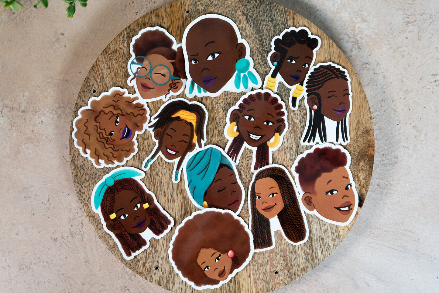 Black Girl Hairstyles Stickers: Afro