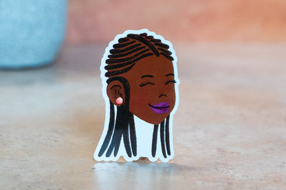 Black Girl Hairstyles Stickers: Fulani
