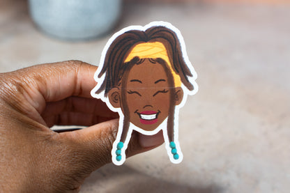 Black Girl Hairstyles Stickers: Locs