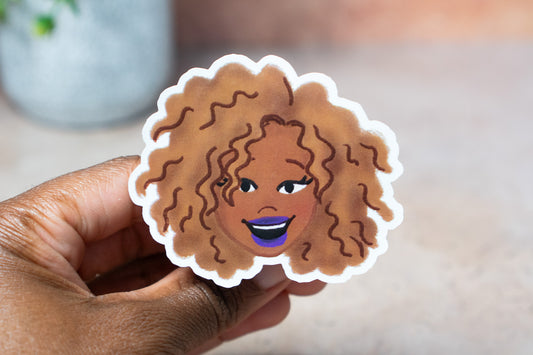 Black Girl Hairstyles Stickers: Loose Curls
