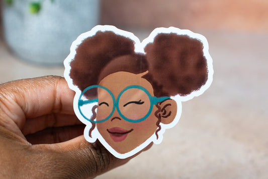 Black Girl Hairstyles Stickers: Afro Puffs