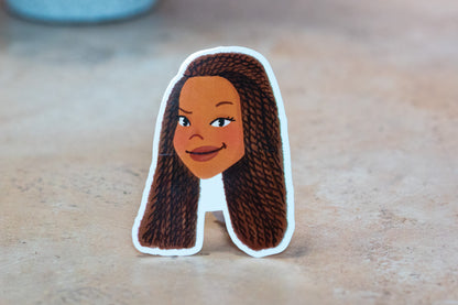 Black Girl Hairstyles Stickers: Senegalese Twists