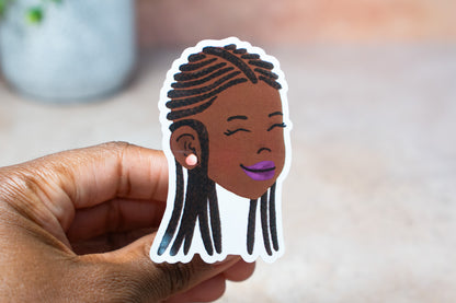 Black Girl Hairstyles Stickers: Fulani